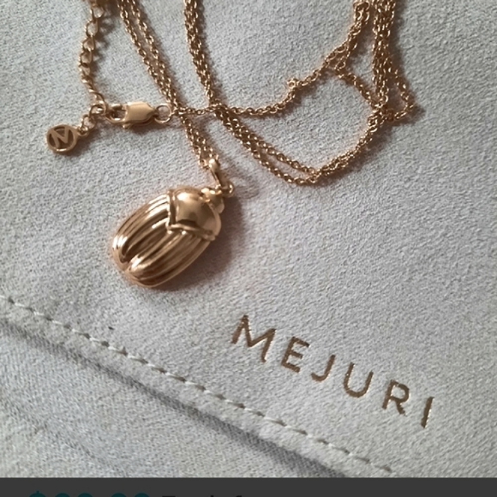 Mejuri Scarab Pendent Necklace